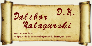 Dalibor Malagurski vizit kartica
